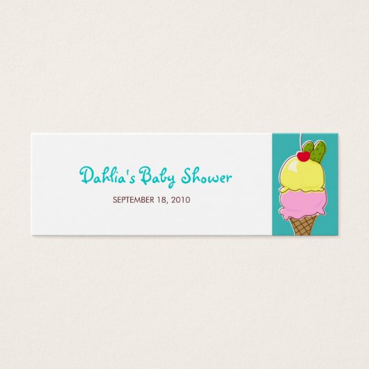 augurken en Ice Cream Gift Labels Mini Visitekaartjes (Voorkant)