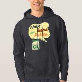 Augurken en Jezus Religieus Hoodie
