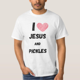 Augurken en Jezus Religieus T-shirt