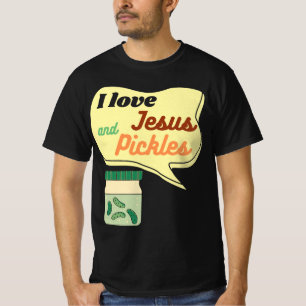 Augurken en Jezus Religieus T-shirt
