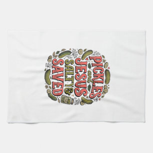 Augurken en Jezus Zout Geredde Vintage T-shirt Ont Theedoek