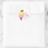 augurken & Ice Cream, Meisje Baby shower Ronde Sticker (Tas)