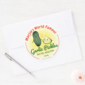 augurken knoflook ingemaakt gepersonaliseerde inbl ronde sticker (Envelop)