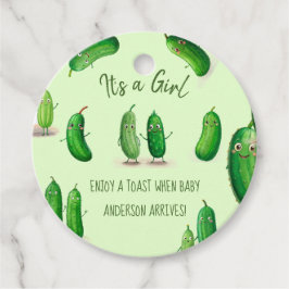 augurken komkommer groen grillig Baby shower Bedankjes Labels