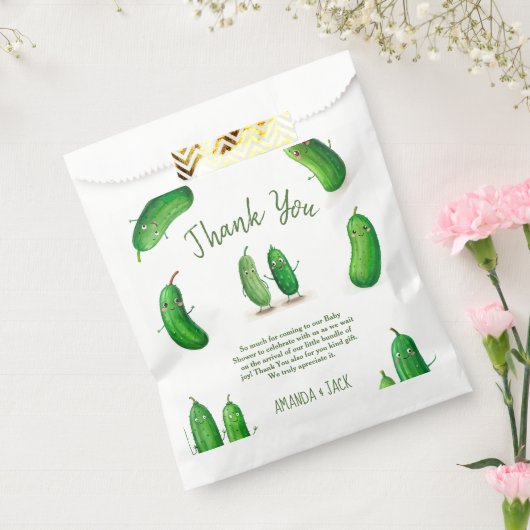 augurken komkommer groen grillig Baby shower Bedankzakje (Gezegeld)