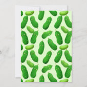augurken komkommer groen grillig Baby shower Kaart (Achterkant)