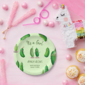 augurken komkommer groen grillig Baby shower Papieren Bordje (Feest)