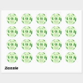 augurken komkommer groen grillig Baby shower Ronde Sticker (Vel)