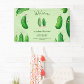 augurken komkommer groen grillig Baby shower Spandoek (Insitu)