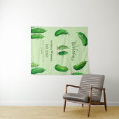 augurken komkommer groen grillig Baby shower Wandkleed (In Situ (horizontaal))