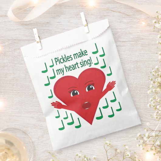 "Augurken maken mijn hart zingen!" zingend hart Bedankzakje (Geknipt)
