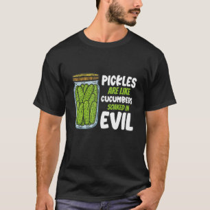 Augurken zijn als komkommers gedrenkt in het kwaad t-shirt