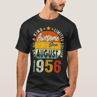 August 1956 Limited Edition 65th Birthday 65 Years T-shirt