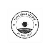 August 2 2027 Solar Eclipse Rubberstempel (Afrduk)