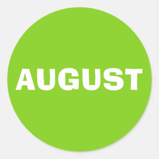 August Ad Lib Yellow Green Sticker van Janz (Voorkant)