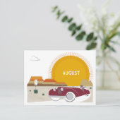 August Art Deco Desert Roadtrip Briefkaart (Staand voorkant)