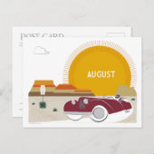 August Art Deco Desert Roadtrip Briefkaart (Voorkant / Achterkant)