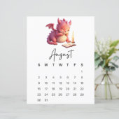 August Baby Dragon Storybook Fantasy Calendar  (Staand voorkant)