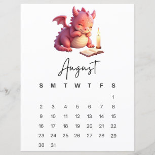 August Baby Dragon Verhalenboek Fantasie Kalender