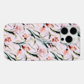 August Birth Flower Gladiolus Watercolor Pattern iPhone Hoesje (Achterkant horizontaal)