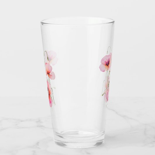 August birth flower NO LETTERING DOUBLE FLOWERS Glas (Links)