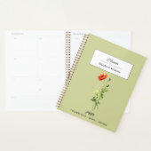 August Birth Flower Poppy Symbol of Peace Success Planner (Display)