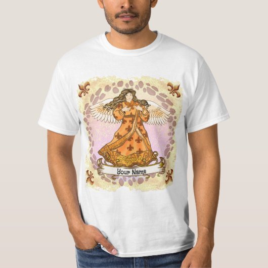 August Birthday Angel custom Verjaardag T-shirt (Voorkant)