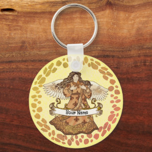 August Birthday Angel Sleutelhanger