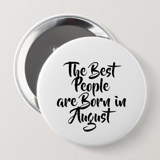 "August" Birthday Button (Voorkant /achterkant)