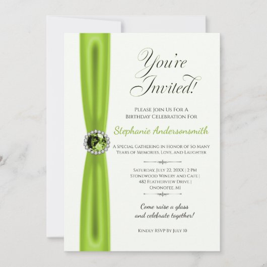 August Birthday Celebration - Peridot Kaart (Voorkant)