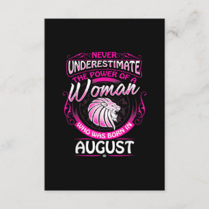 August Birthday Gift Woman Leo Zodiac Astrology Informatiekaartje