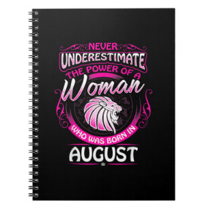 August Birthday Gift Woman Leo Zodiac Astrology Notitieboek