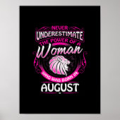 August Birthday Gift Woman Leo Zodiac Astrology Poster (Voorkant)
