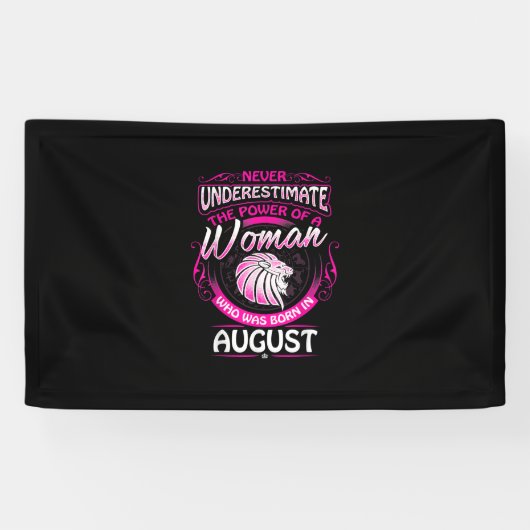 August Birthday Gift Woman Leo Zodiac Astrology Spandoek (Horizontaal)
