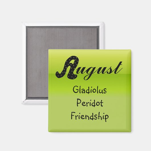 August Birthday Magneet (Voorkant / Achterkant)