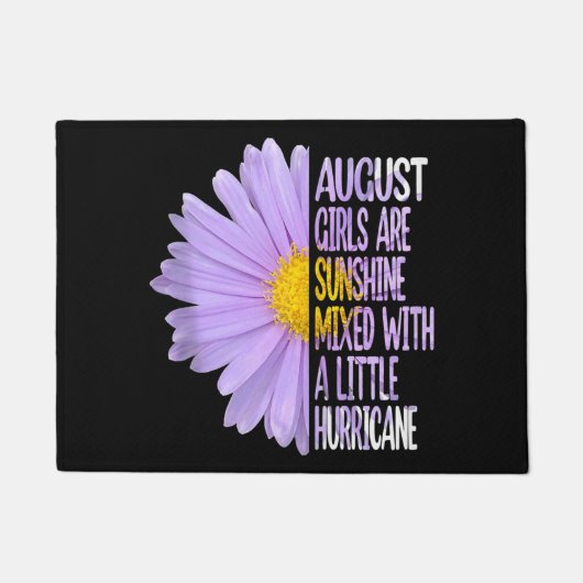 August Birthday Womens Gift Funny Daisy Aster Gift Deurmat (Voorkant)