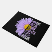 August Birthday Womens Gift Funny Daisy Aster Gift Deurmat (Schuin)