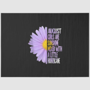 August Birthday Womens Gift Funny Daisy Aster Gift Tissuepapier