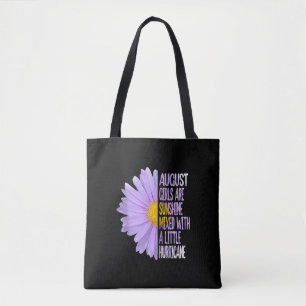 August Birthday Womens Gift Funny Daisy Aster Gift Tote Bag