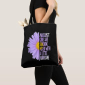 August Birthday Womens Gift Funny Daisy Aster Gift Tote Bag (Dichtbij)