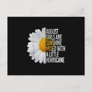August Birthday Womens Gift Funny Daisy Quote Gift Aankondigingskaart