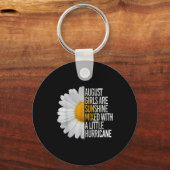 August Birthday Womens Gift Funny Daisy Quote Gift Sleutelhanger (Voorkant)