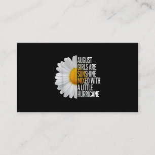 August Birthday Womens Gift Funny Daisy Quote Gift Visitekaartje