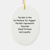 August Birthstone Angel Blonde Keramisch Ornament (Achterkant)