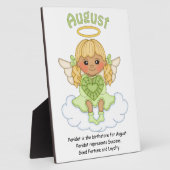 August Birthstone Angel Blonde Plaque Fotoplaat (Zijkant)