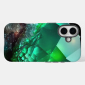 August Birthstone Peridot Abstract Neon Crystal Case-Mate iPhone Case (Achterkant (horizontaal))