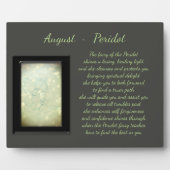 August Birthstone Peridot Fotoplaat (Voorkant)