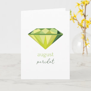 August Birthstone Peridot Kaart