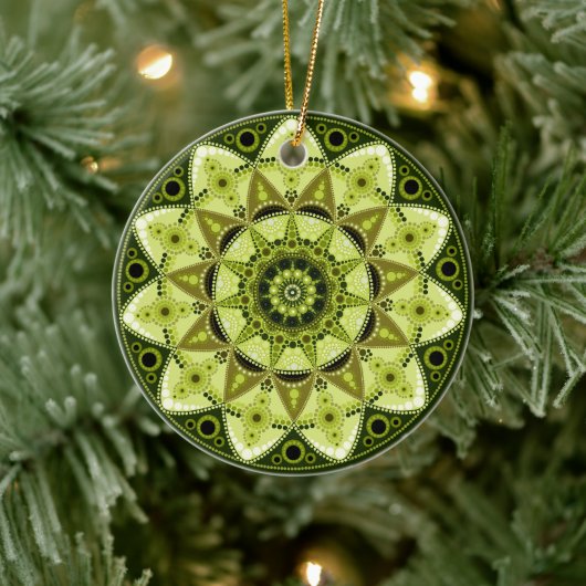 August Birthstone Peridot Mandala Ornament (Boom)