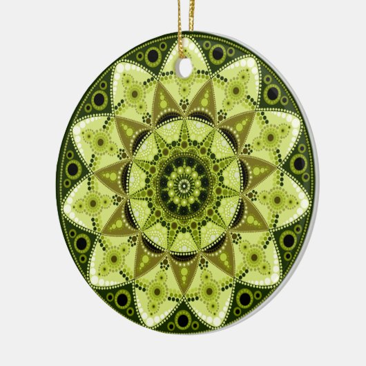August Birthstone Peridot Mandala Ornament (Links)